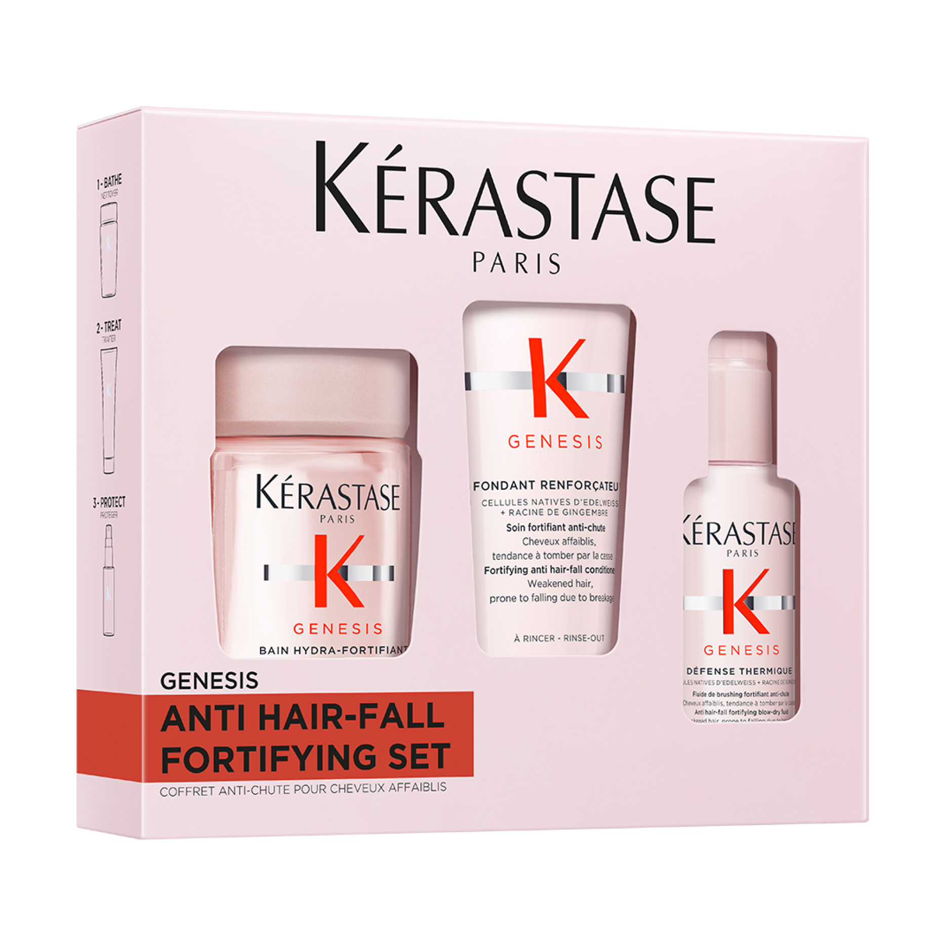 Набір Kerastase Genesis Discovery Set для зміцнення схильного до випадіння волосся (шампунь, 80 мл + кондиціонер, 75 мл + спрей, 45 мл)